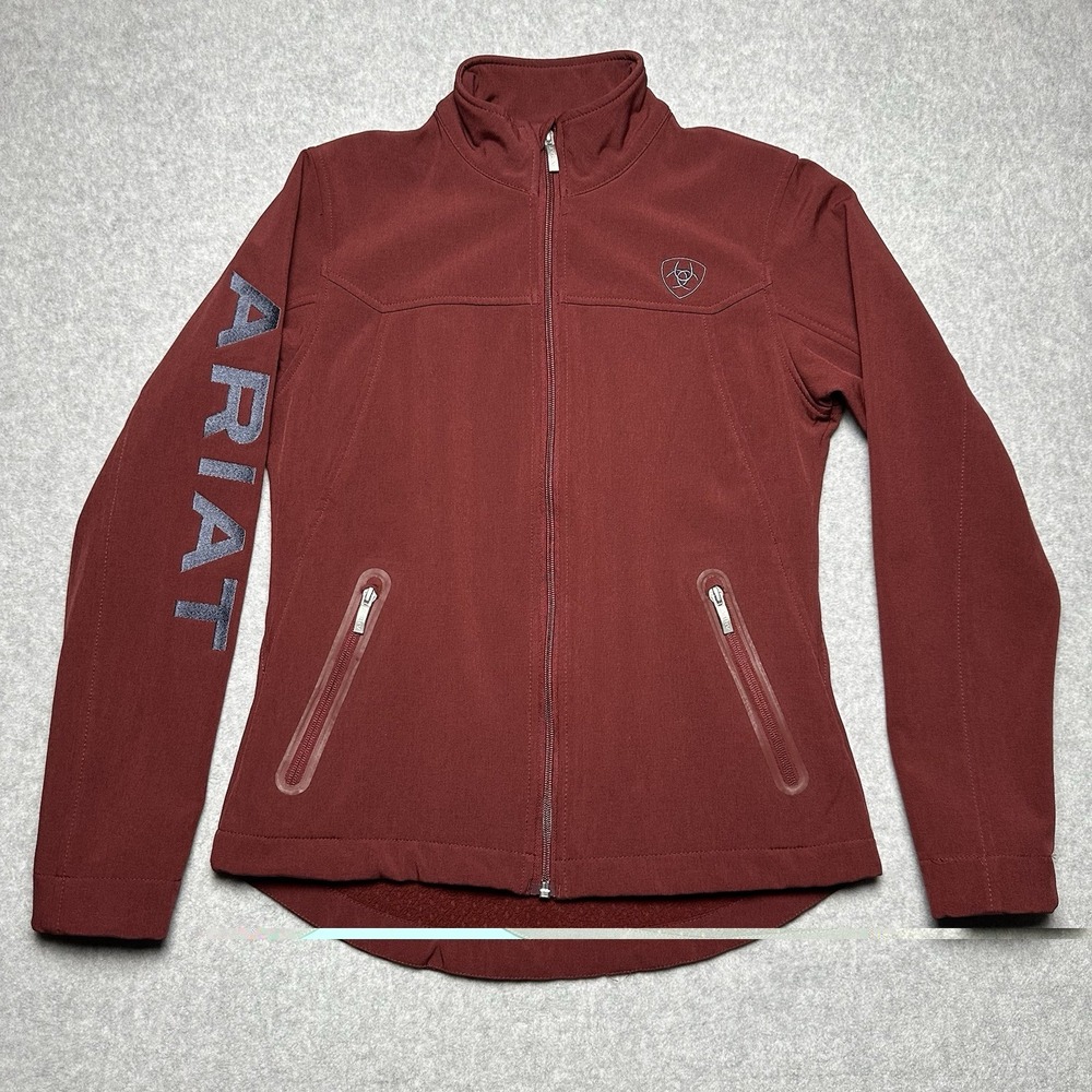 Ariat Womens New Team Soft-shell Tech Jacket Maroon Size Small